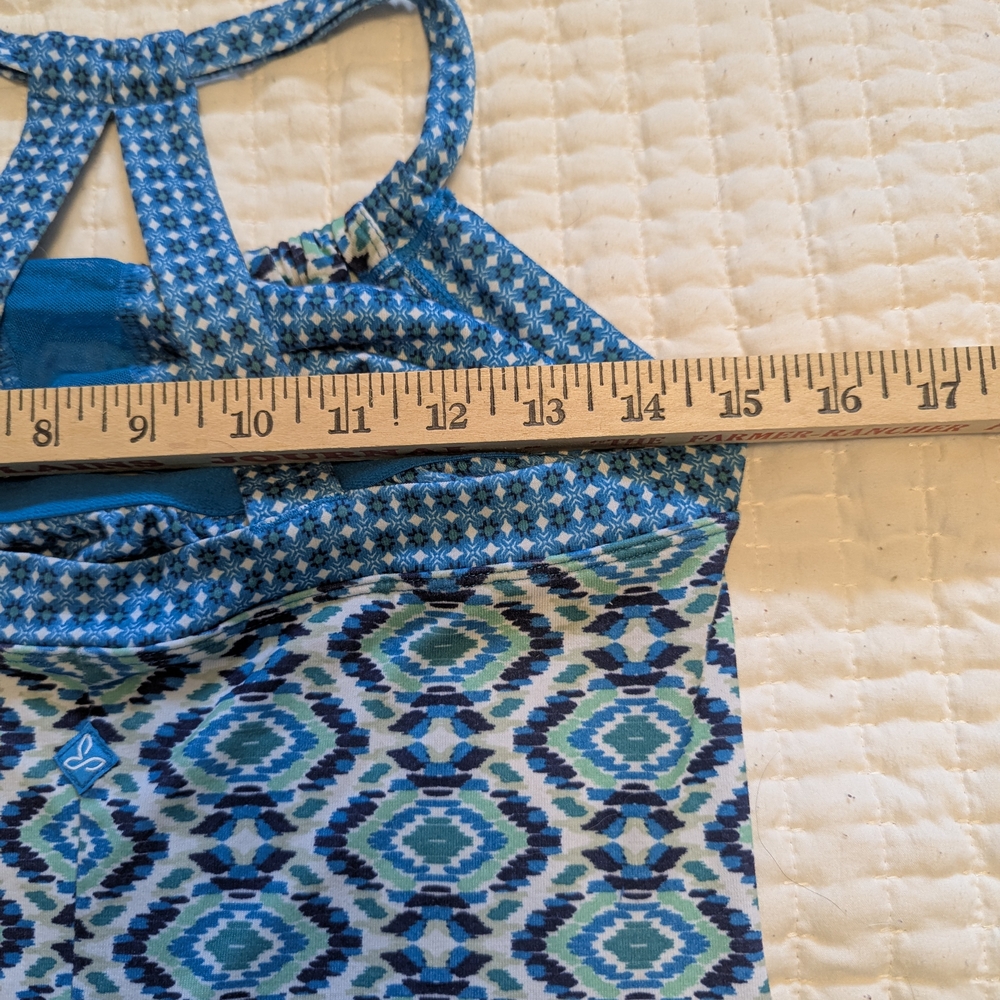 prAna Cali Dress-Blue Geometric Pattern Knee Length Dress Size SM - Picture 7 of 7